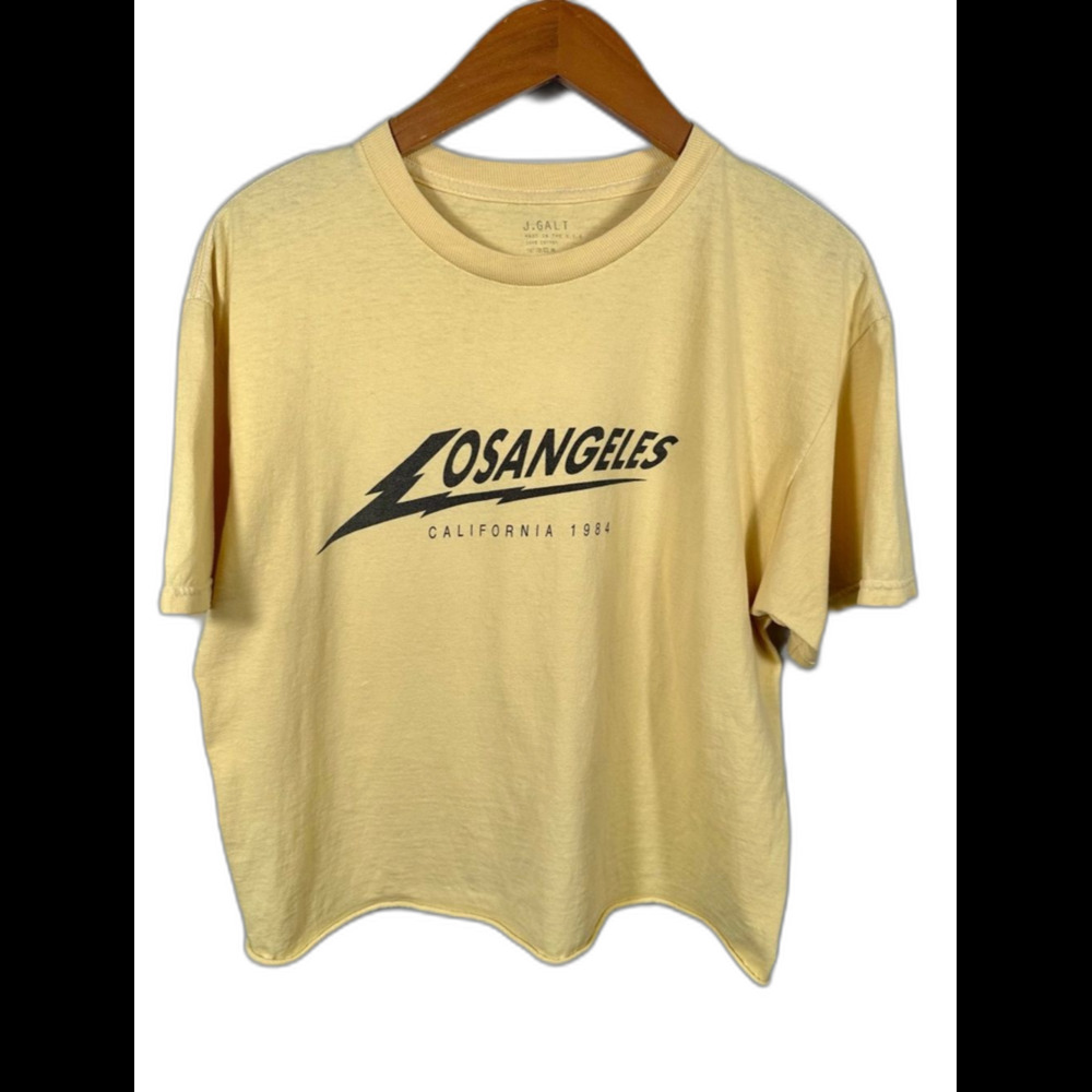 J. Galt Brandy Melville Los Angeles California Lightning Bolt Graphic Tee OS